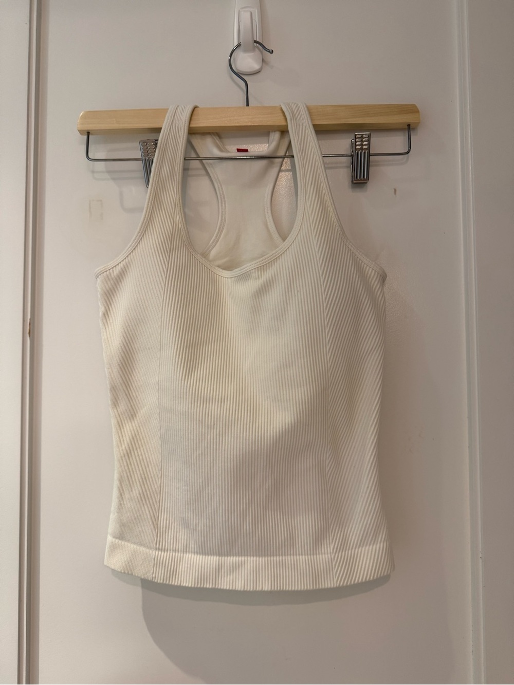 Wilson Cream Ribbed Sports Tank Bra